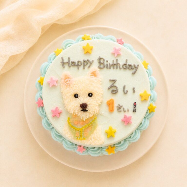 犬用オーダーケーキ 似顔絵｜LOULOU PETCAKE