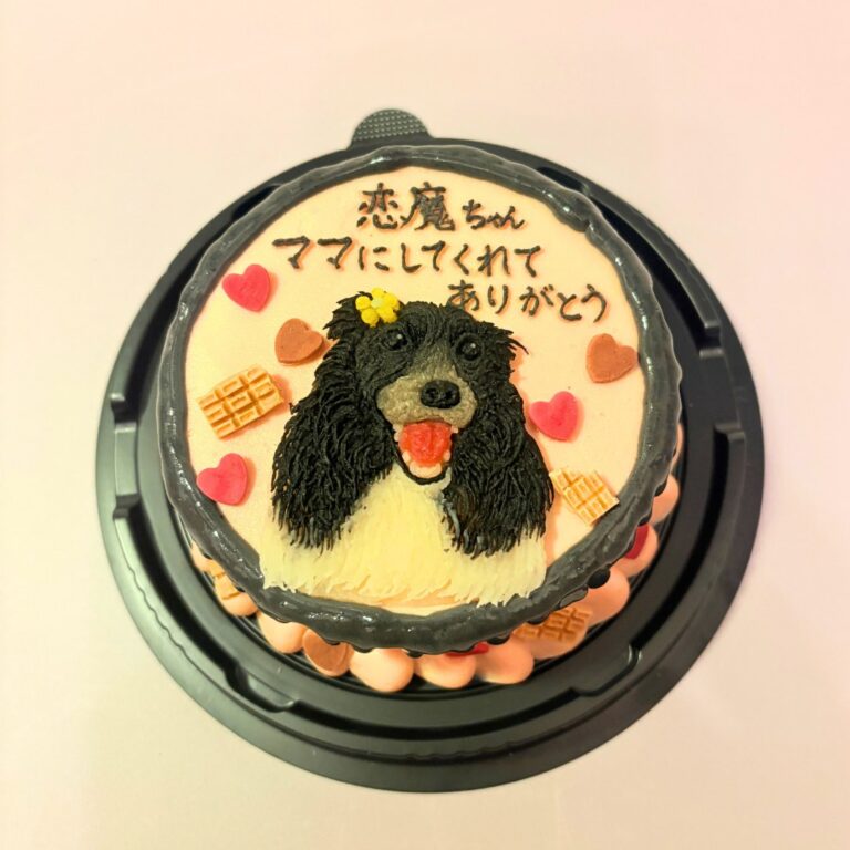 犬用オーダーケーキ 似顔絵｜LOULOU PETCAKE