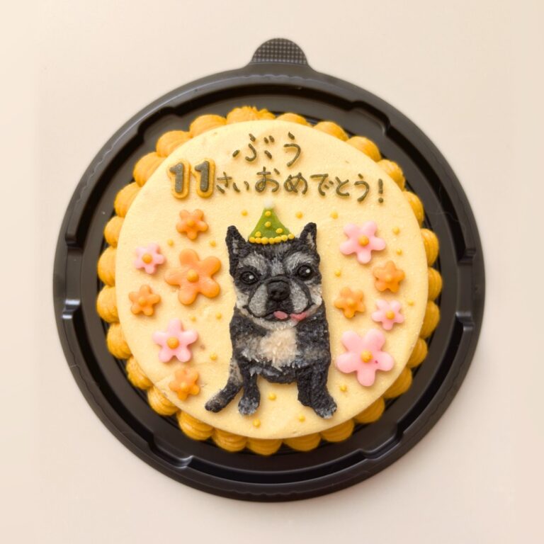 犬用オーダーケーキ 似顔絵｜LOULOU PETCAKE